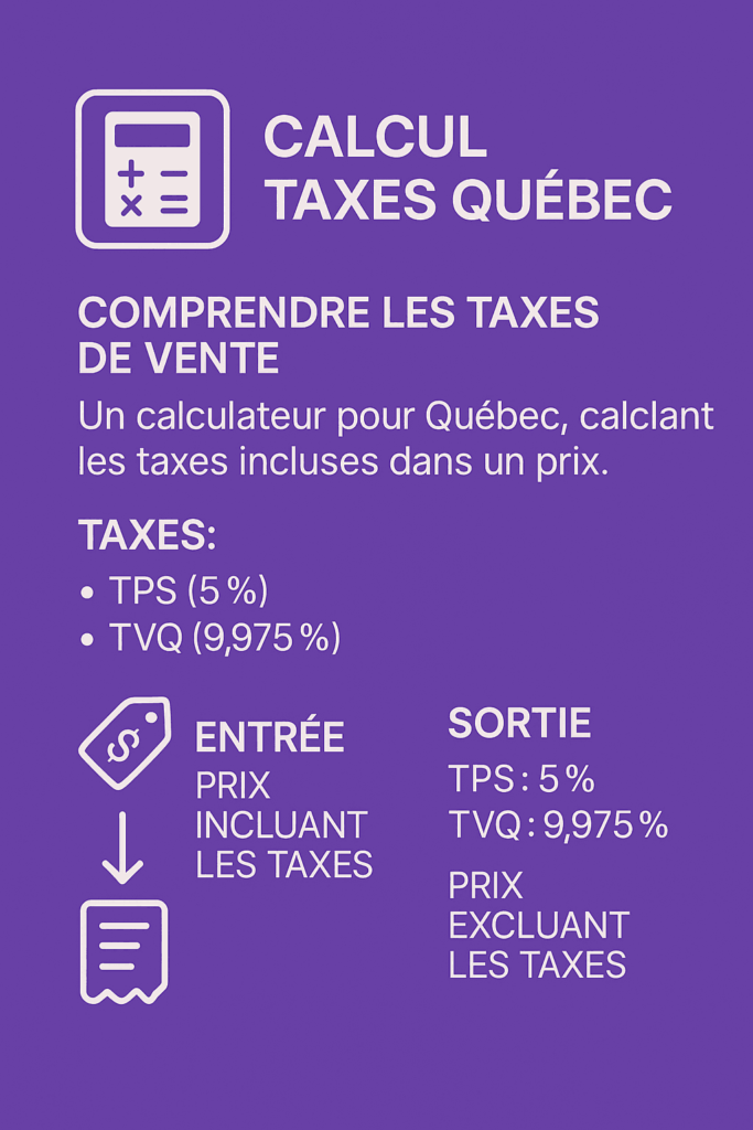 calcul taxes quebec 1 Calcul Taxes Québec, calcul taxes